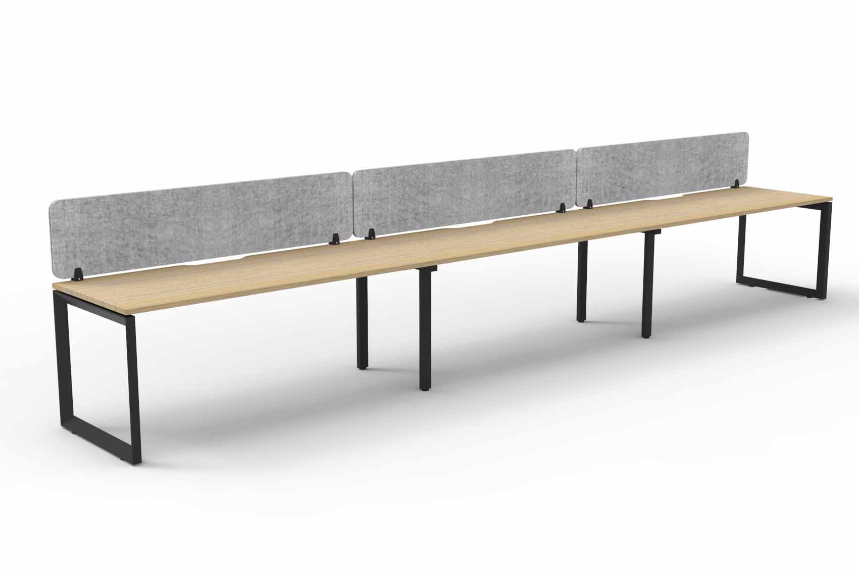 Loop 3 Person Single Sided Workstation - with Eco Screen